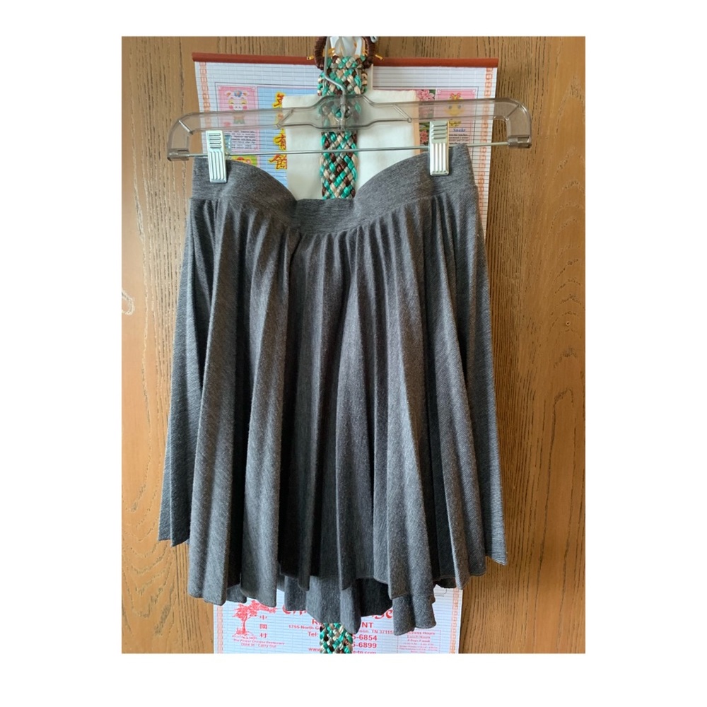Gray Pleated Skirt